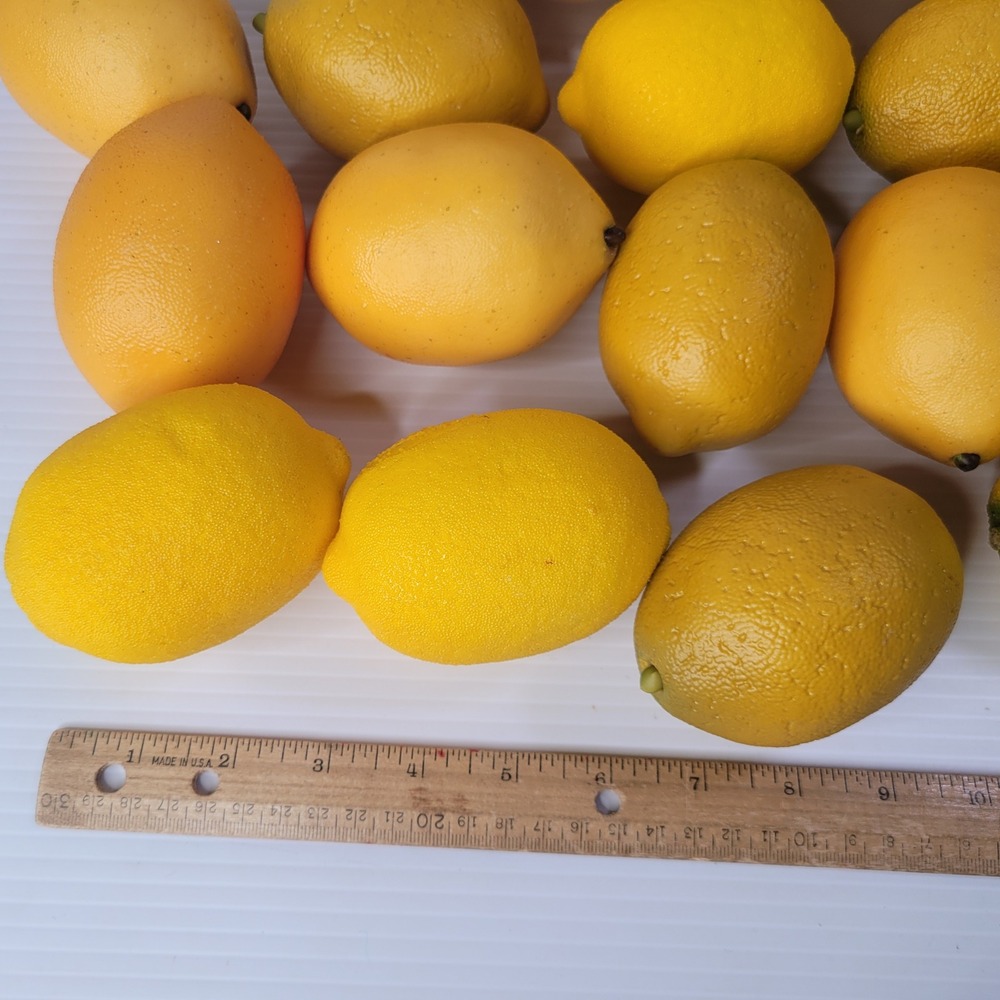 Fake Faux Lemons Bulk Set Yellow Artificial Fruit Home Decor Decor Props - Picture 4 of 6